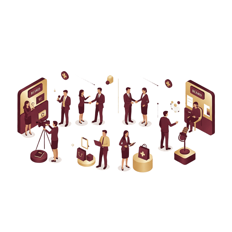 Business networking and media production at Scale Community Events, showcasing collaboration and technology.